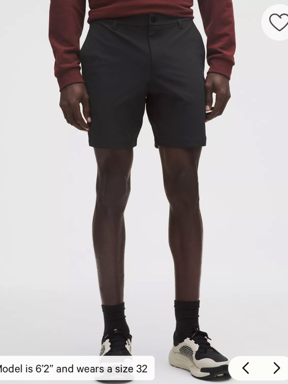 Lululemon Commission Classic-Fit Short 7" Warpstreme in Black Sz 34